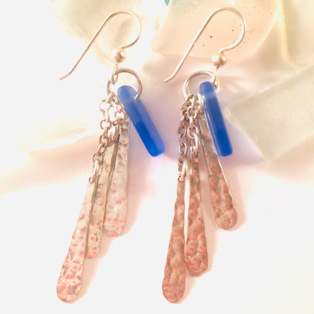 Sterling Silver Sea Glass Earrings